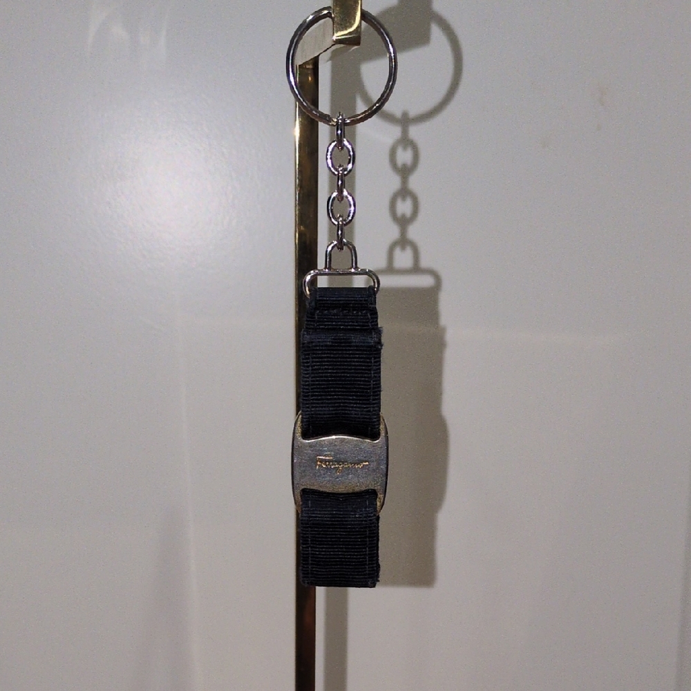 Salvatore Ferragamo Black Keychain Bag Charm